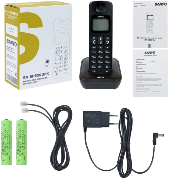 Р/Телефон Dect Sanyo RA-SD53RUBK черный АОН