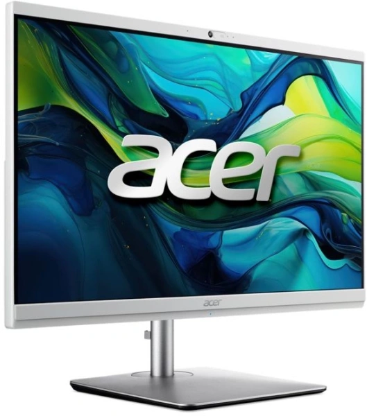 Моноблок Acer Aspire C24-195ES 23.8" Full HD Core Ultra 7 155U (1.7) 16Gb SSD512Gb UHDG CR Eshell GbitEth WiFi BT 180W клавиатура мышь Cam серебристый 1920x1080