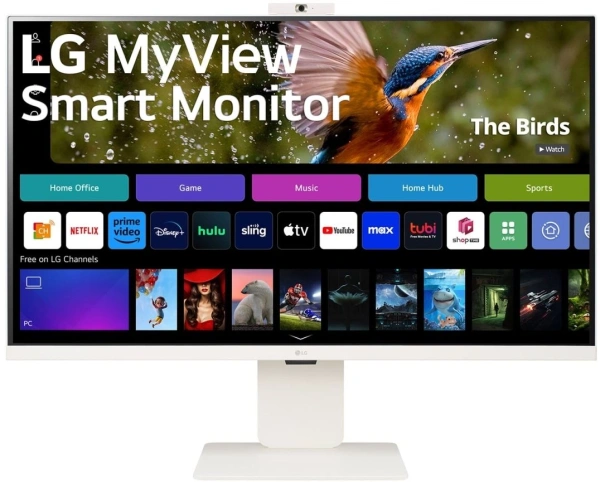 Монитор LG 31.5" 32SR85U-W белый IPS LED 16:9 HDMI M/M Cam матовая HAS 400cd 178гр/178гр 3840x2160 60Hz UHD USB 7.7кг