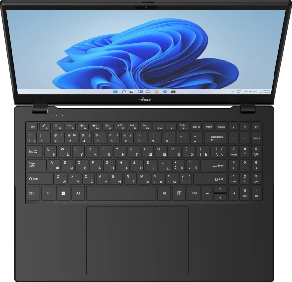 Ноутбук IRU Planio 15ING N100 8Gb SSD256Gb Intel Iris Xe graphics 15.6" IPS FHD (1920x1080) Free DOS black 6000mAh (2058911)