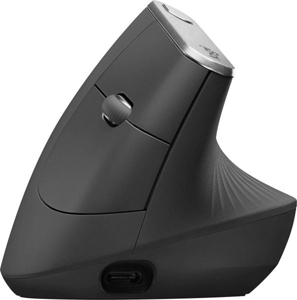 Мышь Logitech MX Vertical черный/серебристый оптическая 4000dpi беспров. BT/Radio USB 4but (910-005449)