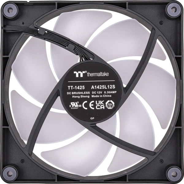 Вентилятор для корпуса Thermaltake CT140 ARGB 140х140x25 черный 4-pin 30.5дБ (упак.:2шт) (CL-F150-PL14SW-A) Ret