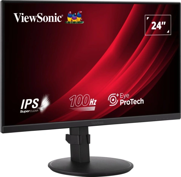 Монитор ViewSonic 23.8" VA2408-HDJ черный IPS LED 5ms 16:9 HDMI матовая HAS Piv 1000:1 250cd 178гр/178гр 1920x1080 100Hz VGA DP FHD 5.2кг