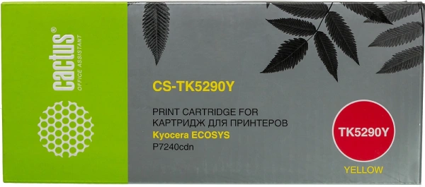 Картридж лазерный Cactus CS-TK5290Y желтый (13000стр.) для Kyocera Ecosys P7240cdn