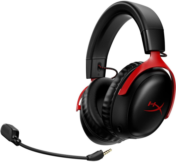 Наушники с микрофоном HyperX Cloud III черный/красный мониторные Radio оголовье (77Z46AA)