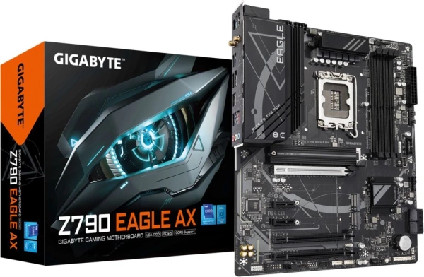 Материнская плата Gigabyte Z790 EAGLE AX Soc-1700 Intel Z790 4xDDR5 ATX AC`97 8ch(7.1) 2.5Gg RAID+HDMI+DP