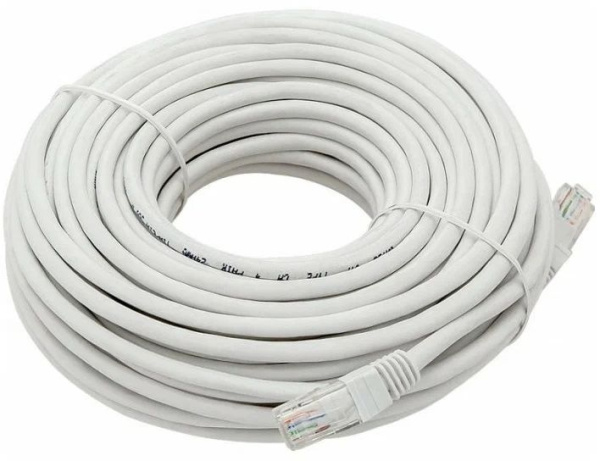 Патч-корд Premier 5-970 UTP 4 пары cat.5E solid CCA molded 10м белый RJ-45 (m)-RJ-45 (m) (5-970W 10.0)