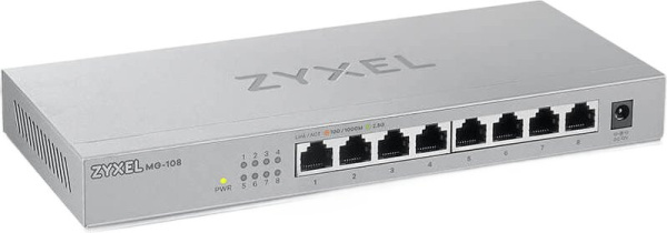 Коммутатор Zyxel XMG-108-ZZ0101F (L2) 8x2.5Гбит/с 1SFP+ неуправляемый