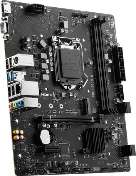Материнская плата MSI PRO H510M-B (10Gen only) Soc-1200 Intel H510 2xDDR4 mATX AC`97 8ch(7.1) GbLAN+VGA+HDMI