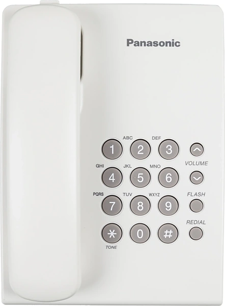 Телефон проводной Panasonic KX-TS2350RUW белый