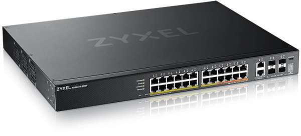 Коммутатор Zyxel NebulaFlex Pro XGS2220-30HP XGS2220-30HP-EU0101F 24x100Mb 24G 2x10G 4SFP 4SFP+ 26PoE 26PoE+ 400W управляемый