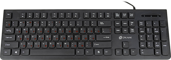 Клавиатура Оклик 505M черный USB slim
