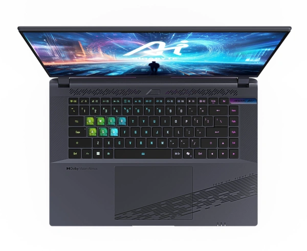 Ноутбук Gigabyte Aorus 16X Core i7 13650HX 16Gb SSD1Tb NVIDIA GeForce RTX4070 8Gb 16" IPS QHD+ (2560x1600) Windows 11 grey WiFi BT Cam (9SG-43KZC54SH)