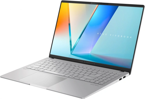 Ноутбук Asus Vivobook S 15 OLED S5507QA-MA013W Snapdragon X Plus X1P-42-100 16Gb SSD1Tb Qualcomm Adreno 15.6" OLED 3K (2880x1620) Windows 11 Home silver WiFi BT Cam (90NB14Q2-M00B40)