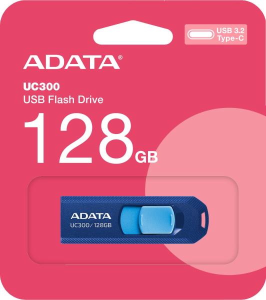 Флеш Диск A-Data 128GB Type-C UC300 ACHO-UC300-128G-RNB/BU USB3.2 синий/голубой