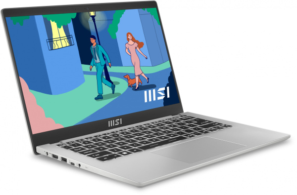 Ультрабук MSI Modern 14 C12MО-688RU Core i7 1255U 16Gb SSD512Gb Intel Iris Xe graphics 14" IPS FHD (1920x1080) Windows 11 Professional silver WiFi BT Cam (9S7-14J111-688)