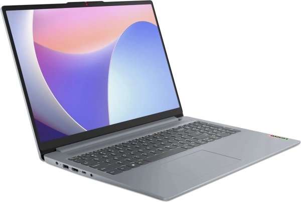 Ноутбук Lenovo IdeaPad Slim 3 15AMN8 Ryzen 5 7520U 8Gb SSD512Gb AMD Radeon 15.6" TN FHD (1920x1080) noOS grey WiFi BT Cam (82XQ0007RK)