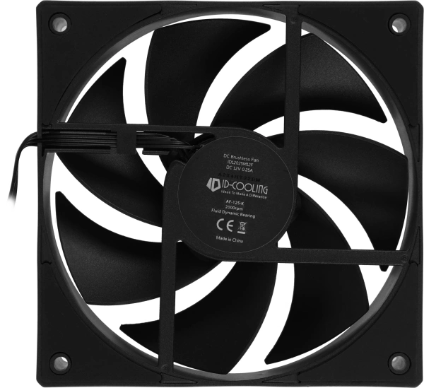 Вентилятор ID-Cooling AF-125-K 120x120mm черный 4-pin 14-30dB 170gr Ret