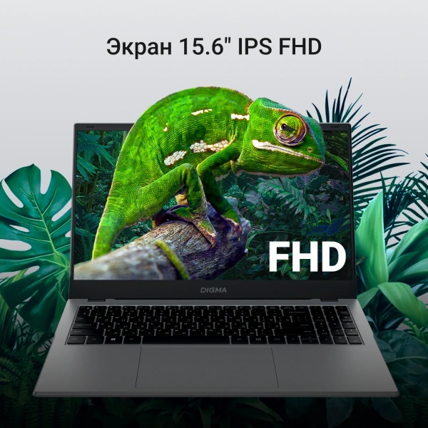 Ноутбук Digma EVE P5852 N-series N200 16Gb SSD512Gb Intel UHD Graphics 15.6" IPS FHD (1920x1080) Windows 11 Professional silver WiFi BT Cam 5900mAh (DN15N2-ADXW01)