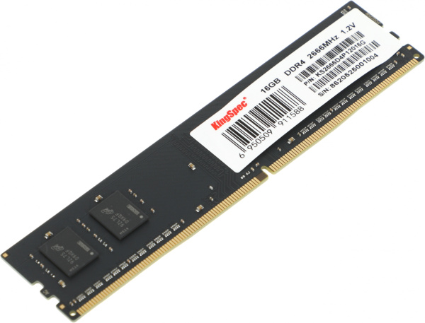 Память DDR4 16GB 2666MHz Kingspec KS2666D4P12016G RTL PC4-21300 DIMM 288-pin 1.2В single rank Ret