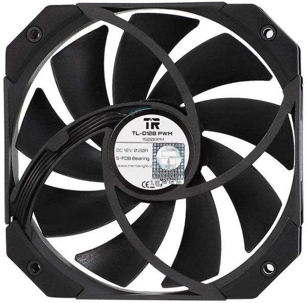 Вентилятор Thermalright TL-D12B 120x120x25mm черный 4-pin 25.2dB 120gr Ret