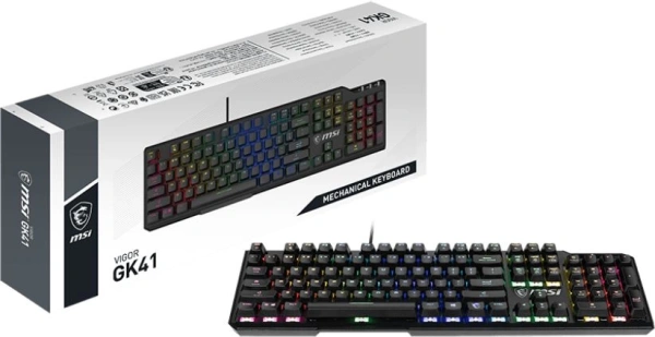 Клавиатура MSI VIGOR GK41 LR RU механическая черный USB Multimedia for gamer LED (S11-04RU248-CLA)