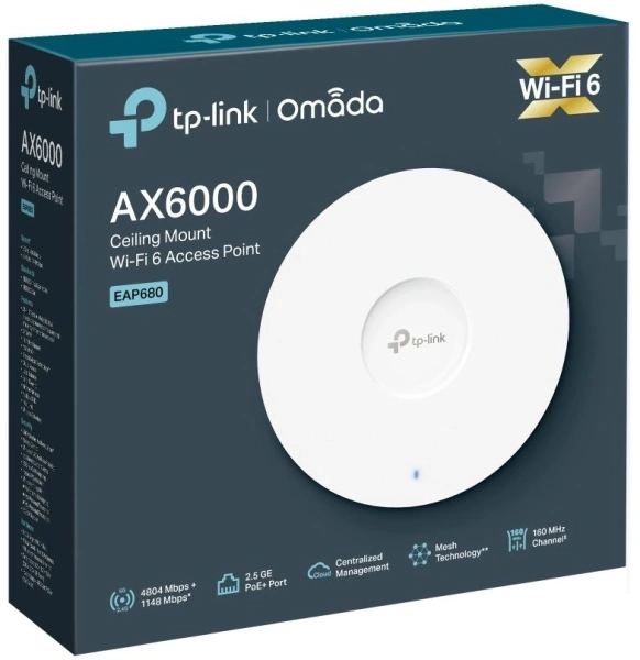 Точка доступа TP-Link EAP680 AX6000 100/1000/2500BASE-T белый