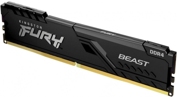 Память DDR4 16Gb 3733MHz Kingston KF437C19BB1/16 Fury Beast Black RTL Gaming PC4-29800 CL19 DIMM 288-pin 1.2В dual rank с радиатором Ret