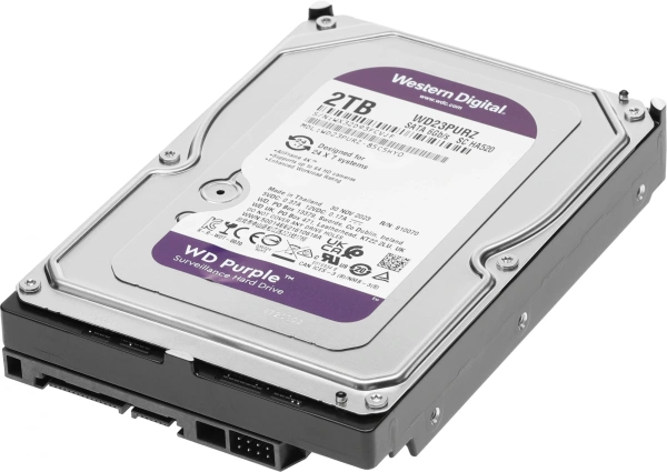 Жесткий диск WD SATA-III 2TB WD23PURZ Surveillance Purple (5400rpm) 256Mb 3.5"