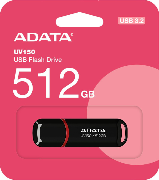 Флеш Диск A-Data 512GB AUV150 AUV150-512G-RBK USB3.0 черный