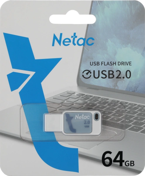 Флеш Диск Netac 64Gb UA31 NT03UA31N-064G-20BL USB2.0 синий