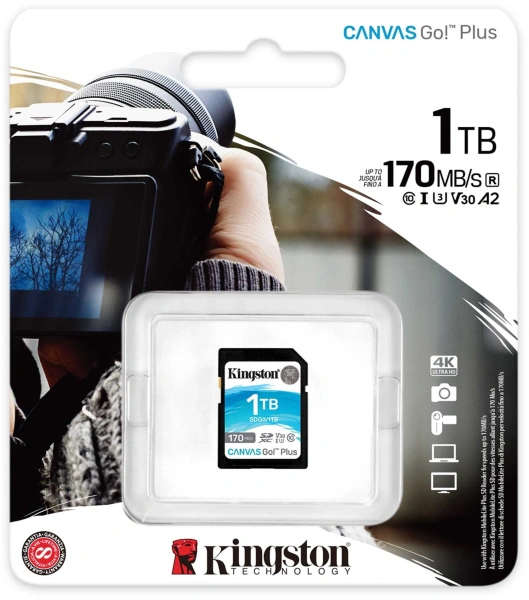 Флеш карта SDXC 1TB Kingston SDG3/1TB Canvas Go! Plus w/o adapter