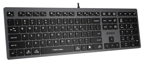 Клавиатура A4Tech Fstyler FX50 серый USB slim Multimedia