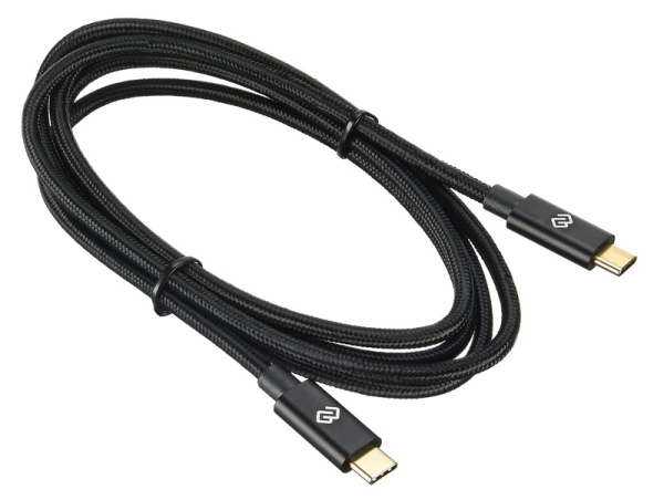Кабель Digma Power Delivery 100W USB Type-C (m)-USB Type-C (m) 1.5м черный