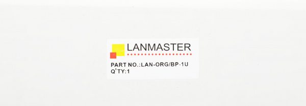 Кабельный органайзер Горизонтальный Lanmaster LAN-ORG/BP-1U двухсторонний щетки 1U шир.:19"