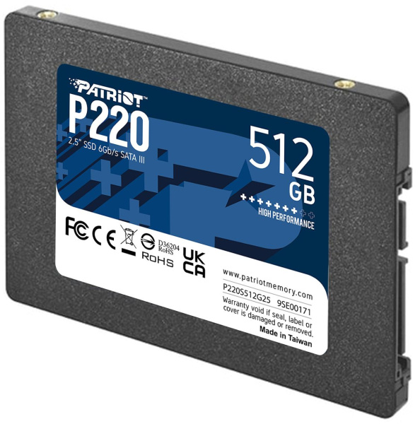 Накопитель SSD Patriot SATA III 512Gb P220S512G25 P220 2.5"