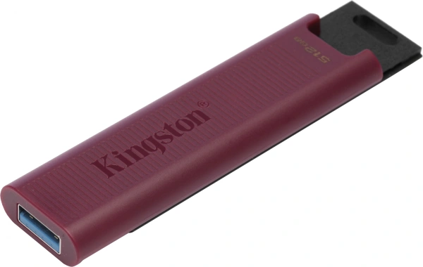 Флеш Диск Kingston 512Gb DataTraveler Max DTMAXA/512GB USB3.2 черный/бордовый