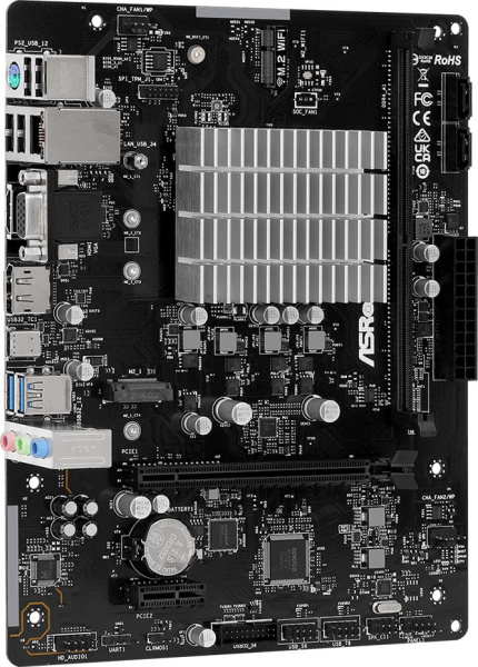 Материнская плата Asrock N100M 1xDDR4 mATX AC`97 6ch(5.1) GbLAN+VGA+HDMI+DP
