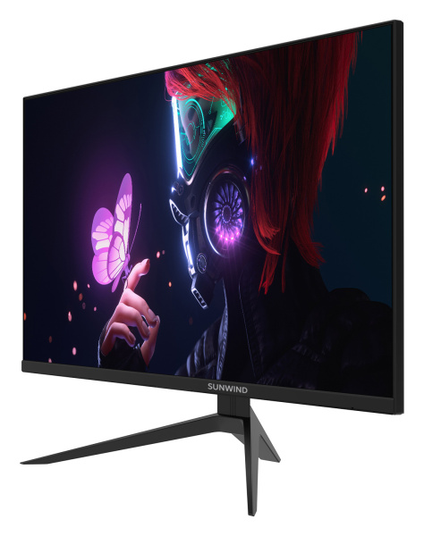 Монитор SunWind 27" SUN-M27BG130 черный IPS LED 1ms 16:9 HDMI матовая 300cd 178гр/178гр 2560x1440 180Hz G-Sync DP FHD 4.95кг