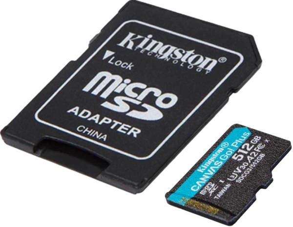 Флеш карта microSDXC 512GB Kingston SDCG3/512GB Canvas Go! Plus + adapter