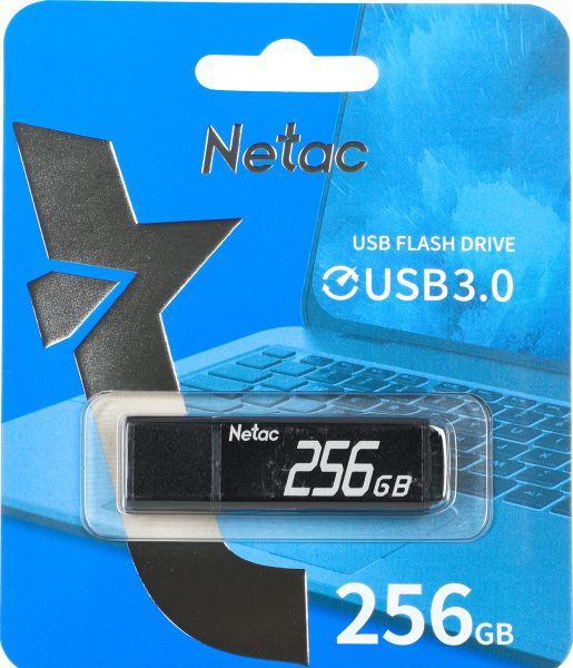 Флеш Диск Netac 256Gb U351 NT03U351N-256G-30BK USB3.0 серый