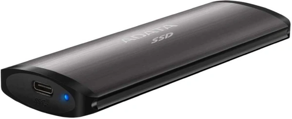 Накопитель SSD A-Data USB-C 1Tb ASE760-1TU32G2-CTI SE760 1.8" серый