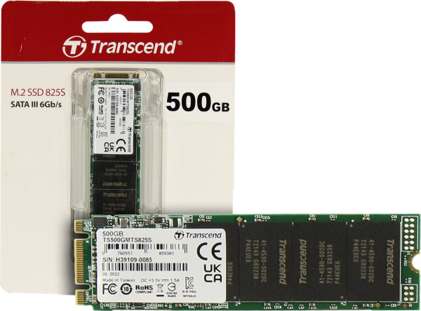 Накопитель SSD Transcend SATA III 500Gb TS500GMTS825S 825S M.2 2280 0.3 DWPD