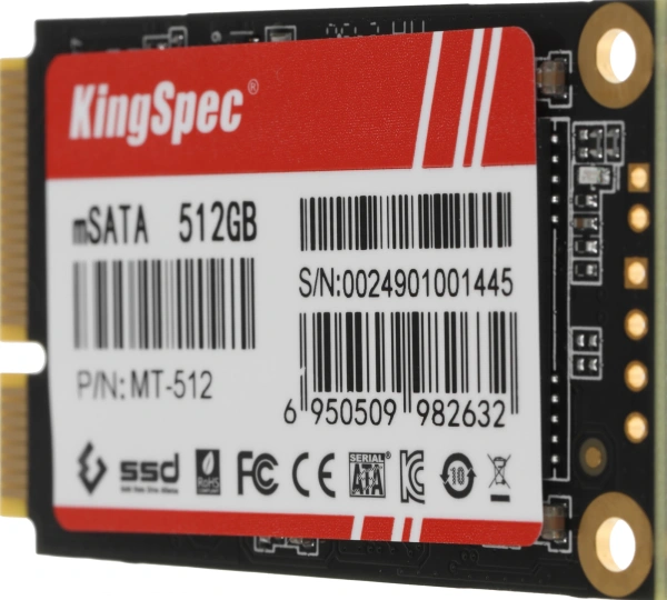 Накопитель SSD Kingspec mSATA 512Gb MT-512 MT Series mSATA