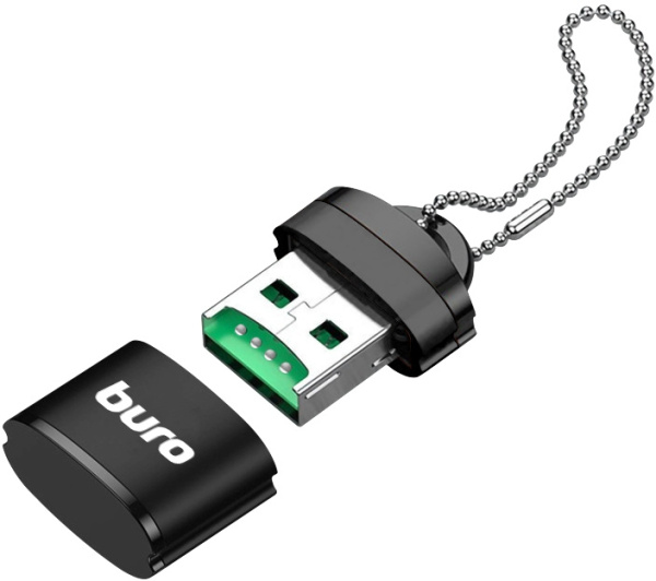 Устройство чтения карт памяти USB2.0 Buro BU-CR-200 черный