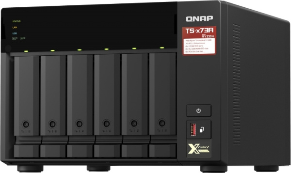Сетевое хранилище NAS Qnap TS-673A-8G 6-bay настольный Ryzen V1500B