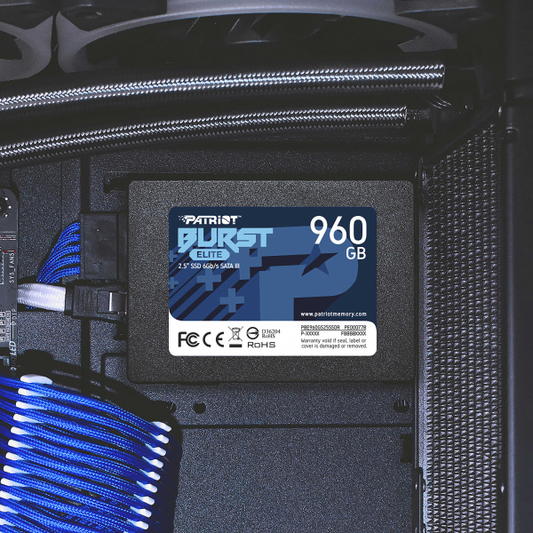 Накопитель SSD Patriot SATA III 960Gb PBE960GS25SSDR Burst Elite 2.5"