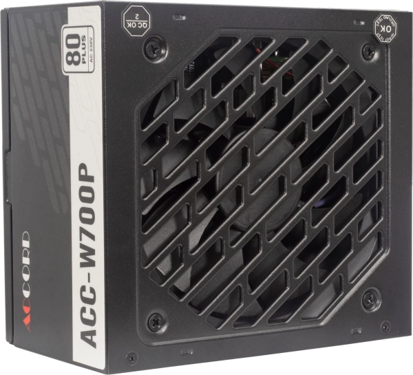 Блок питания Accord ATX 700W ACC-W700P 80 PLUS WHITE (20+4pin) 120mm fan 6xSATA RTL