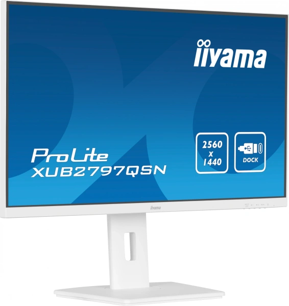 Монитор Iiyama 27" ProLite XUB2797QSN-W1 белый IPS LED 1ms 16:9 HDMI M/M матовая HAS Piv 1300:1 250cd 178гр/178гр 2560x1440 100Hz DP Quad HD 2K (1440p) USB 6.1кг