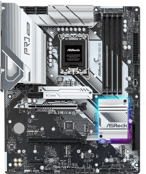 Материнская плата Asrock Z790 PRO RS Soc-1700 Intel Z790 4xDDR5 ATX AC`97 8ch(7.1) 2.5Gg RAID+HDMI+DP